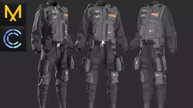 Male Outfit OBJ mtl FBX ZPRJ