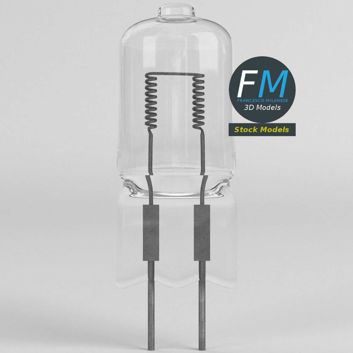 Halogen lamp 3D model_3