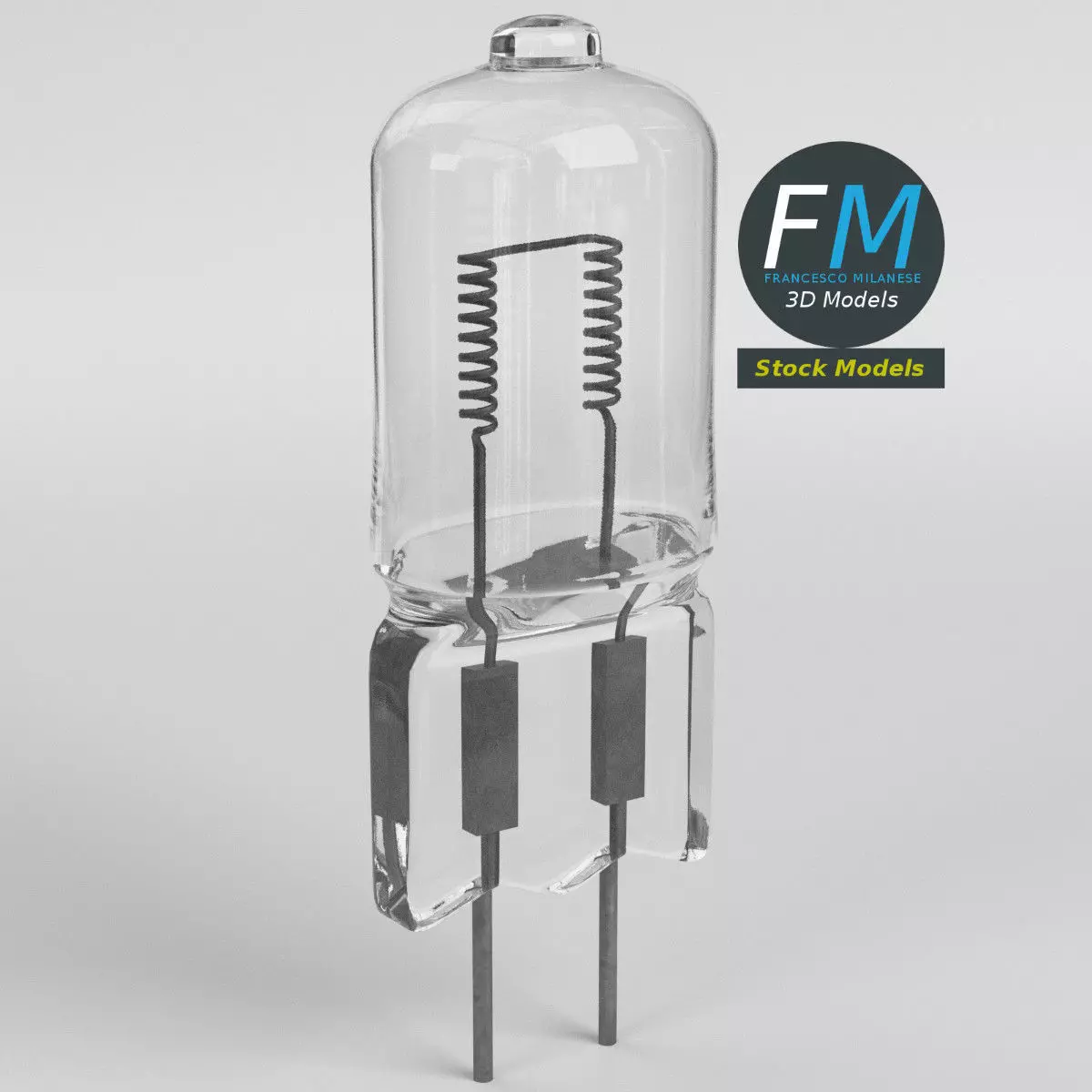 Halogen lamp 3D model_0