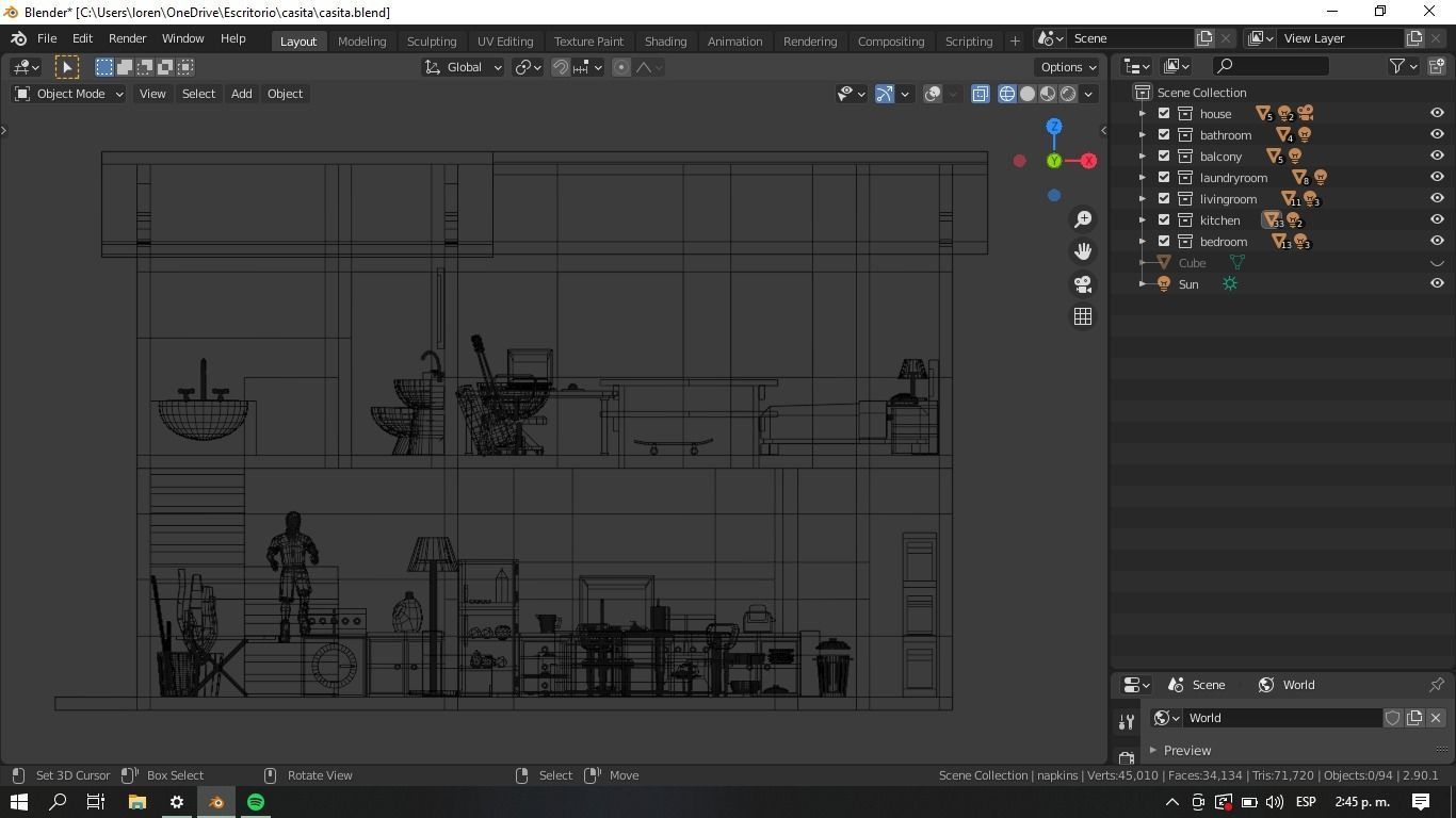 Doll House Game Assets 3D print model_13