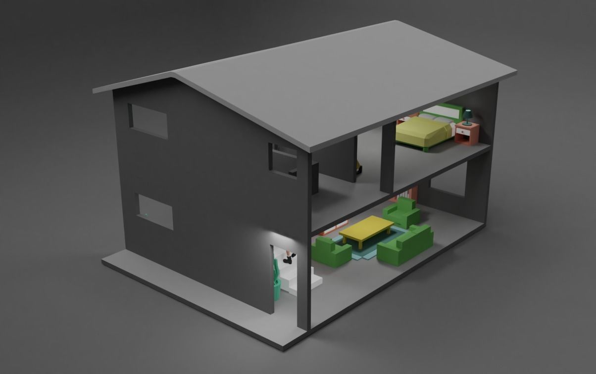 Doll House Game Assets 3D print model_9
