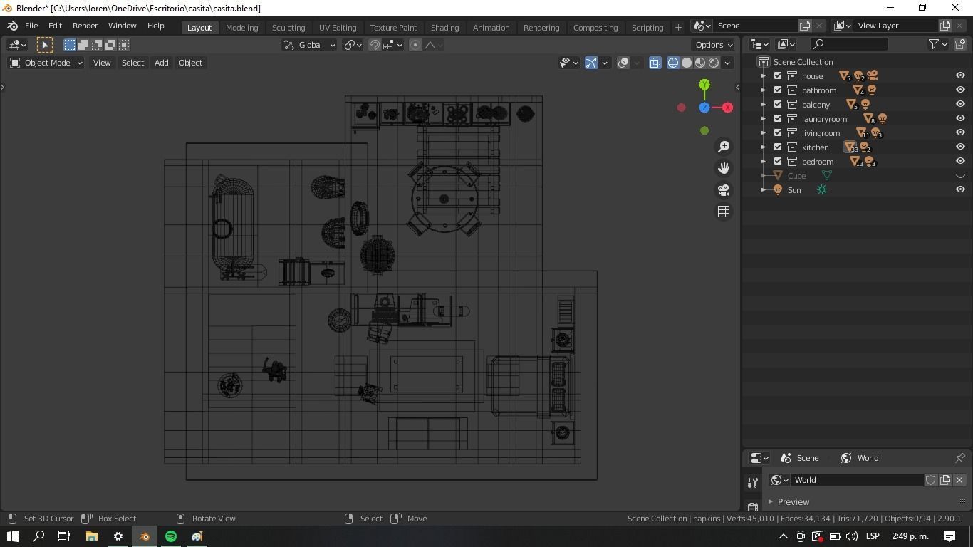 Doll House Game Assets 3D print model_15