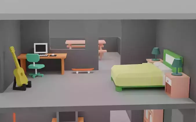 Doll House Game Assets 3D print model