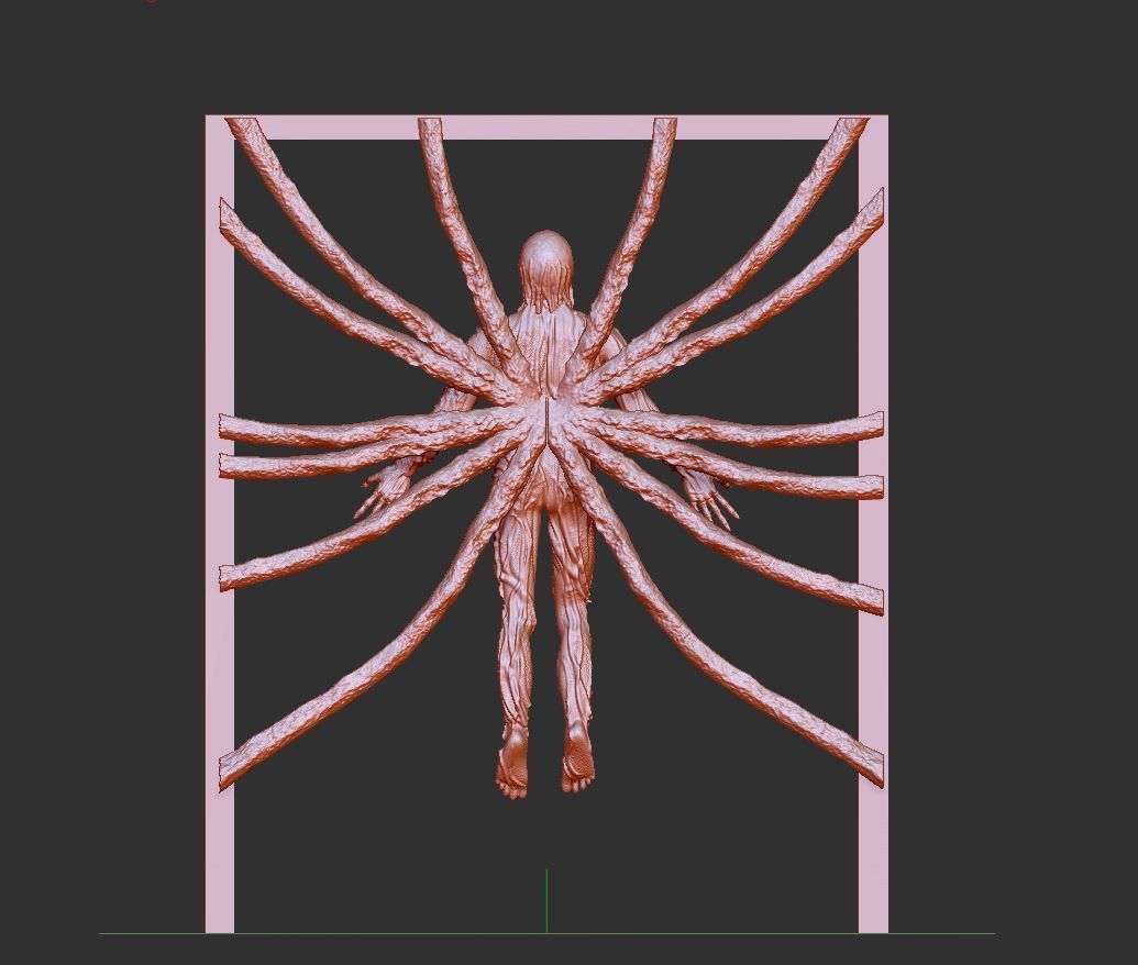 vecna man in shape of spider 3D print model_4