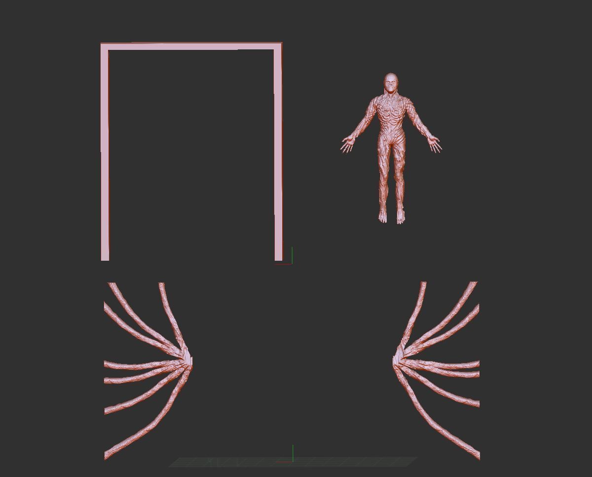 vecna man in shape of spider 3D print model_5