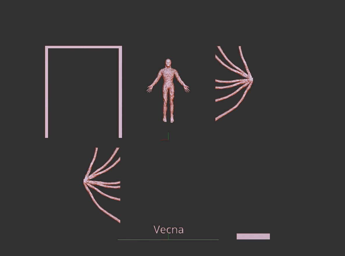 vecna man in shape of spider 3D print model_2