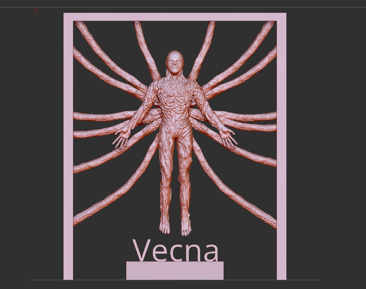 vecna man in shape of spider 3D print model_6