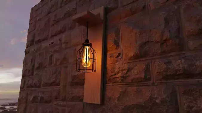 Wooden Wall Lamp