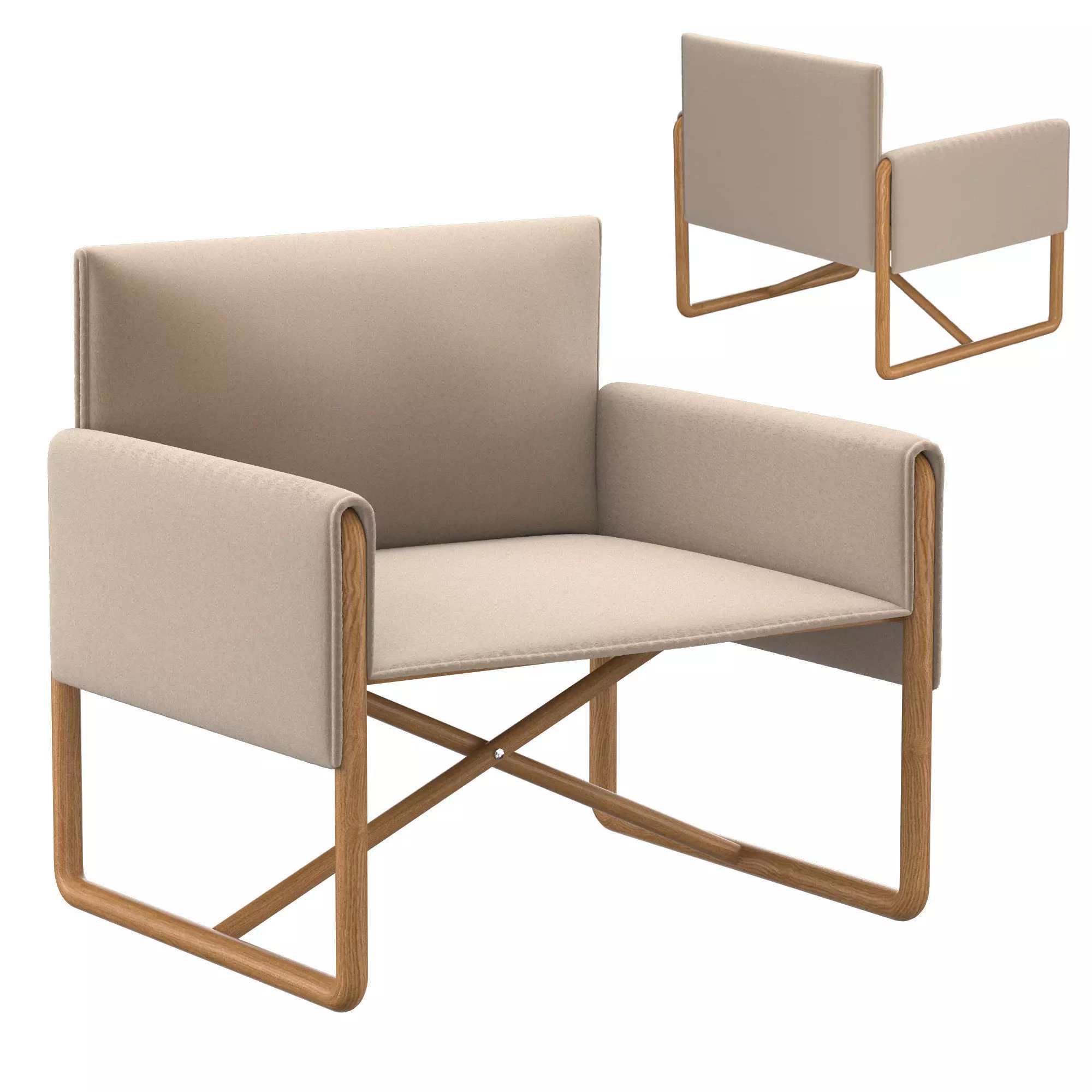 Portofino Outdoor Chair 3D model_0