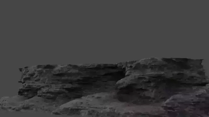 3d mountain rock model