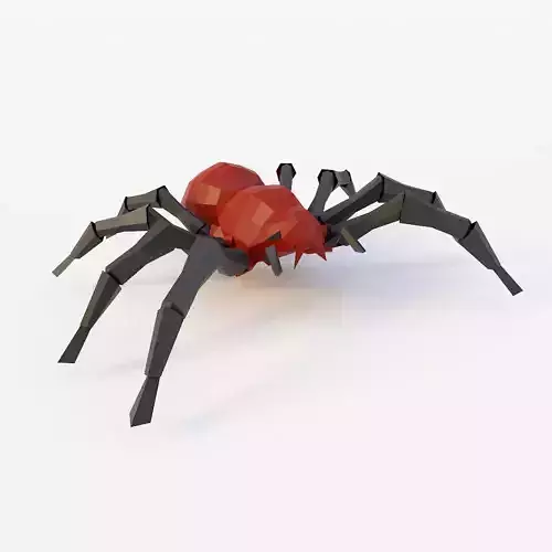 Spider 3d model origami