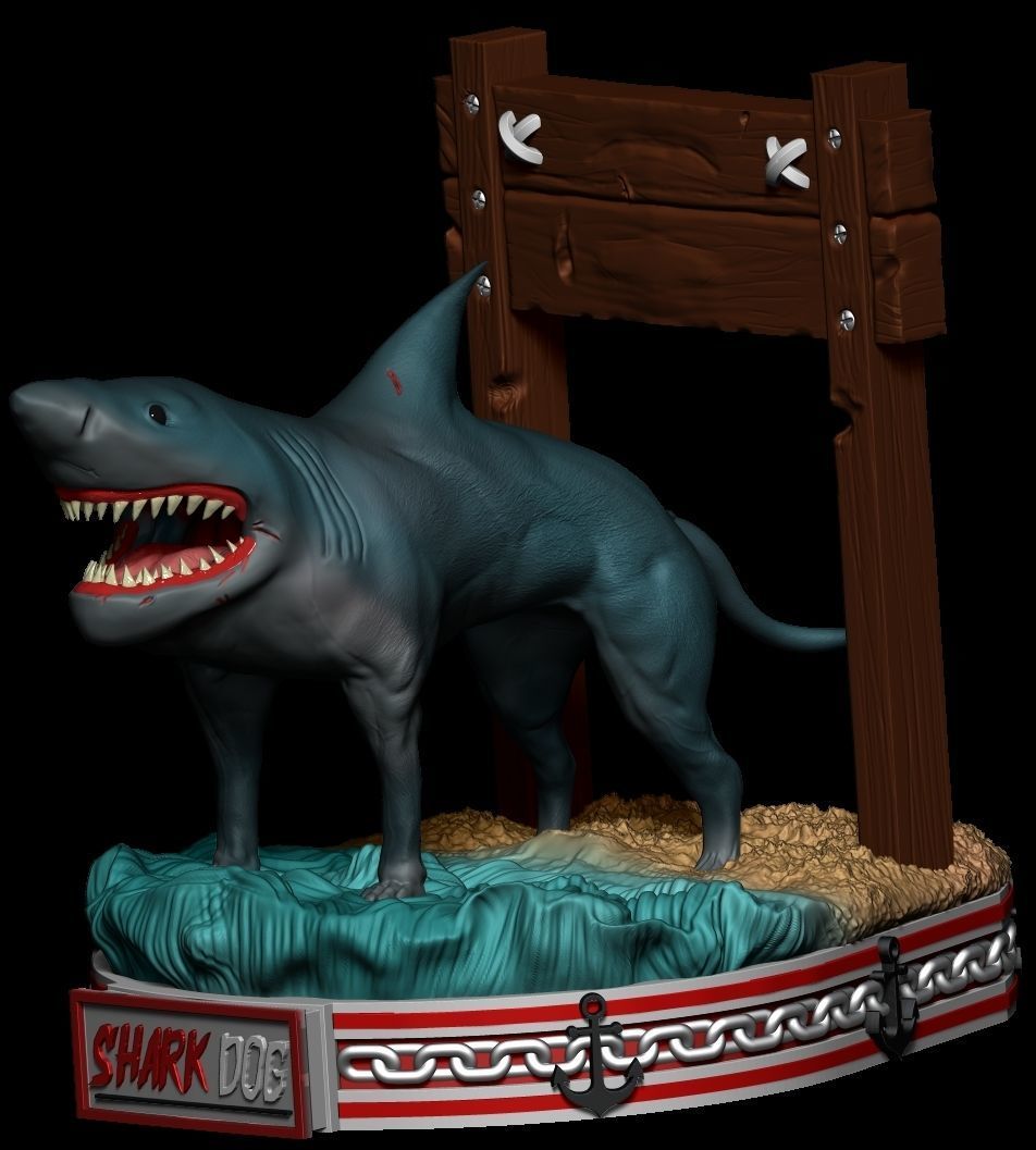 SHARK DOG 3D print model_2