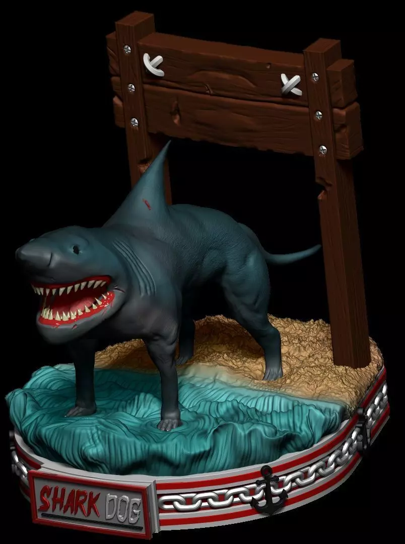 SHARK DOG 3D print model_0