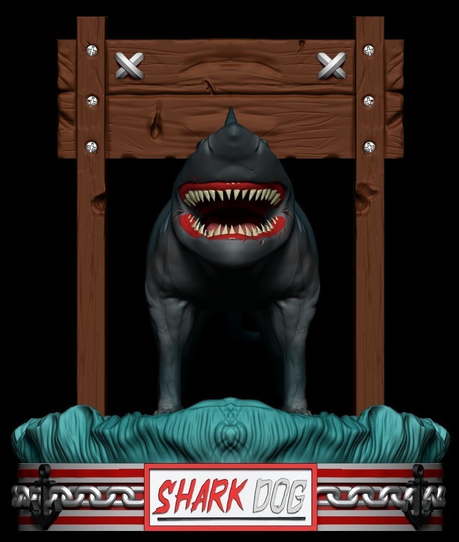 SHARK DOG 3D print model_1