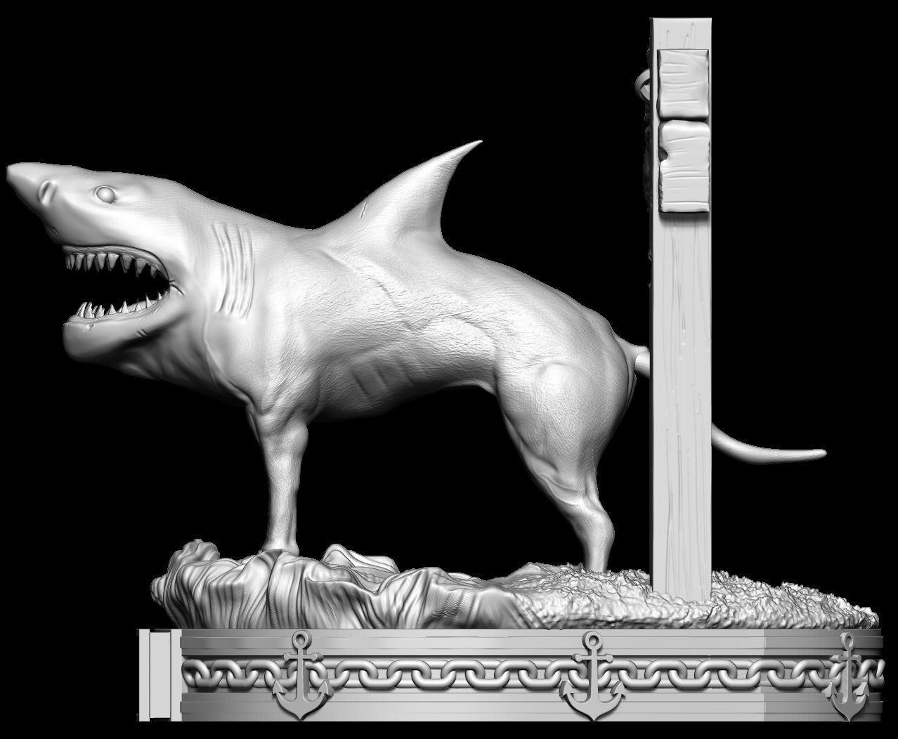 SHARK DOG 3D print model_6