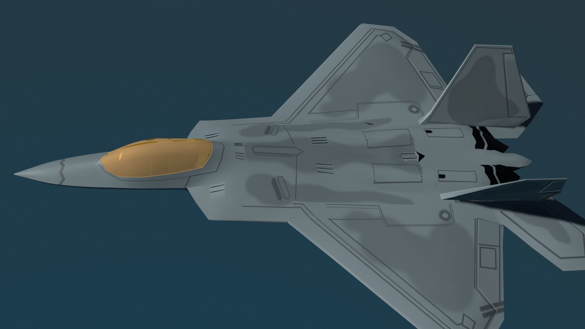 F-22 raptor lockheed martin Low-poly 3D model_10
