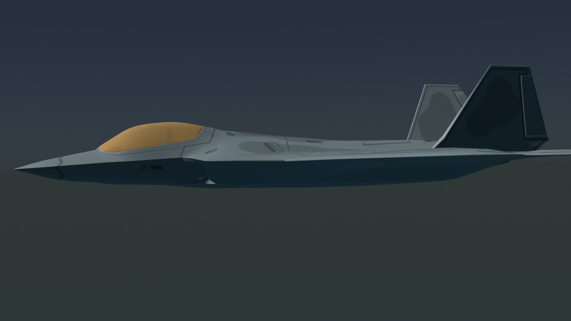 F-22 raptor lockheed martin Low-poly 3D model_8