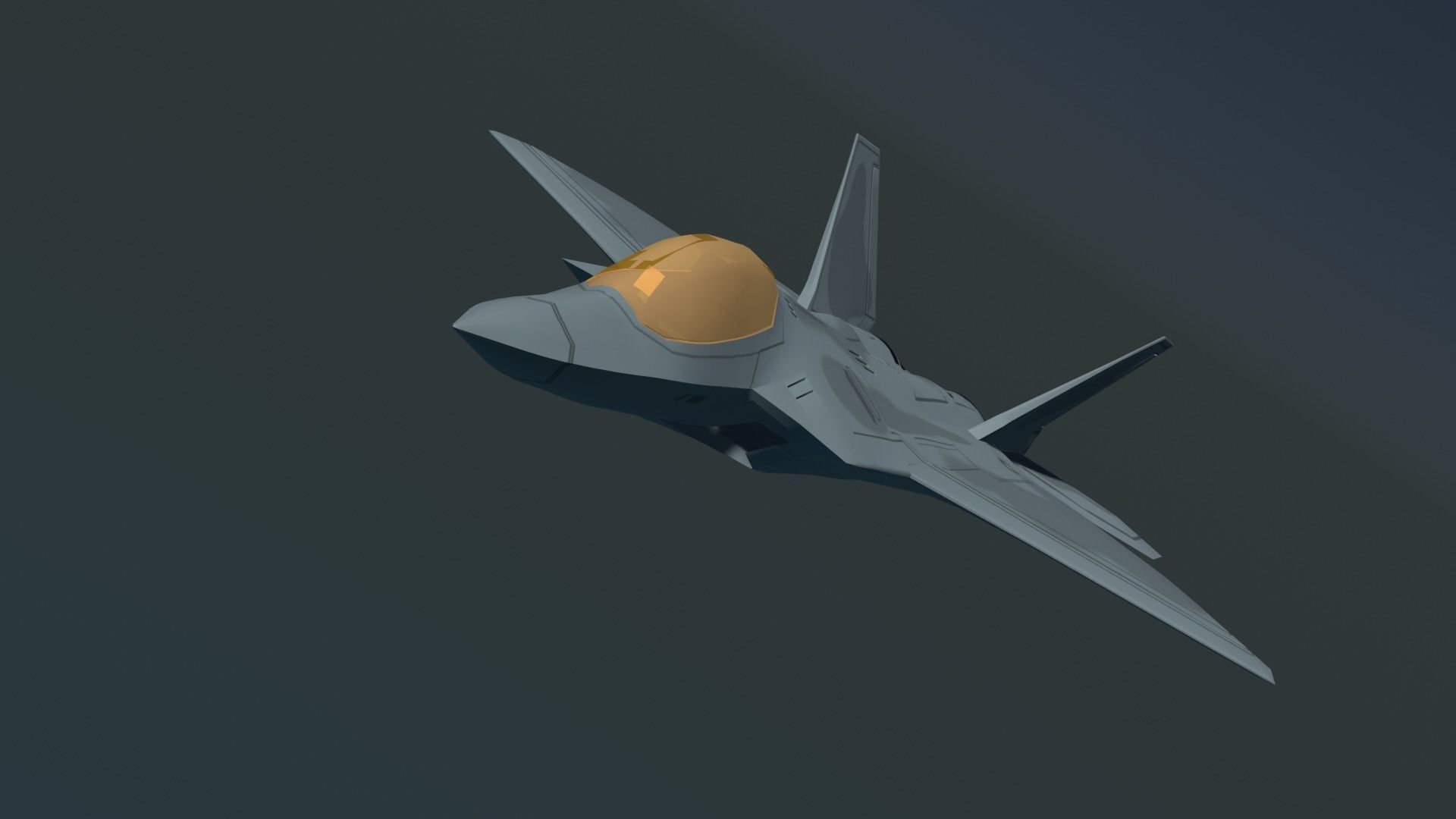 F-22 raptor lockheed martin Low-poly 3D model_11