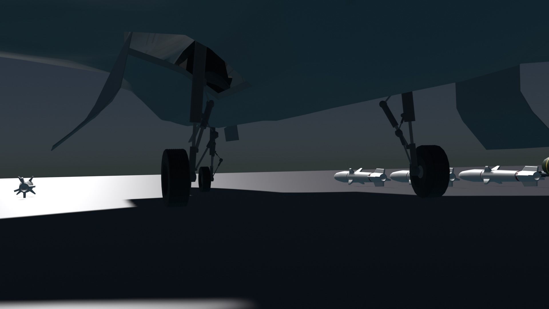 F-22 raptor lockheed martin Low-poly 3D model_7