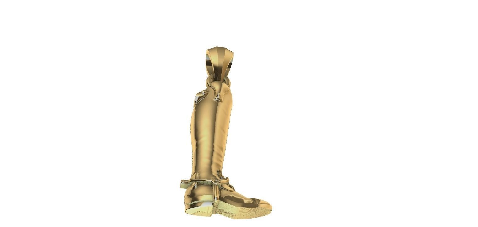 Equestrian Boot Pendant 3D print model_13