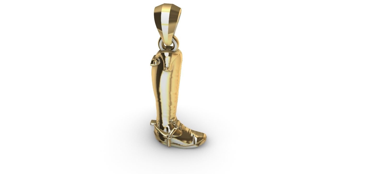 Equestrian Boot Pendant 3D print model_16