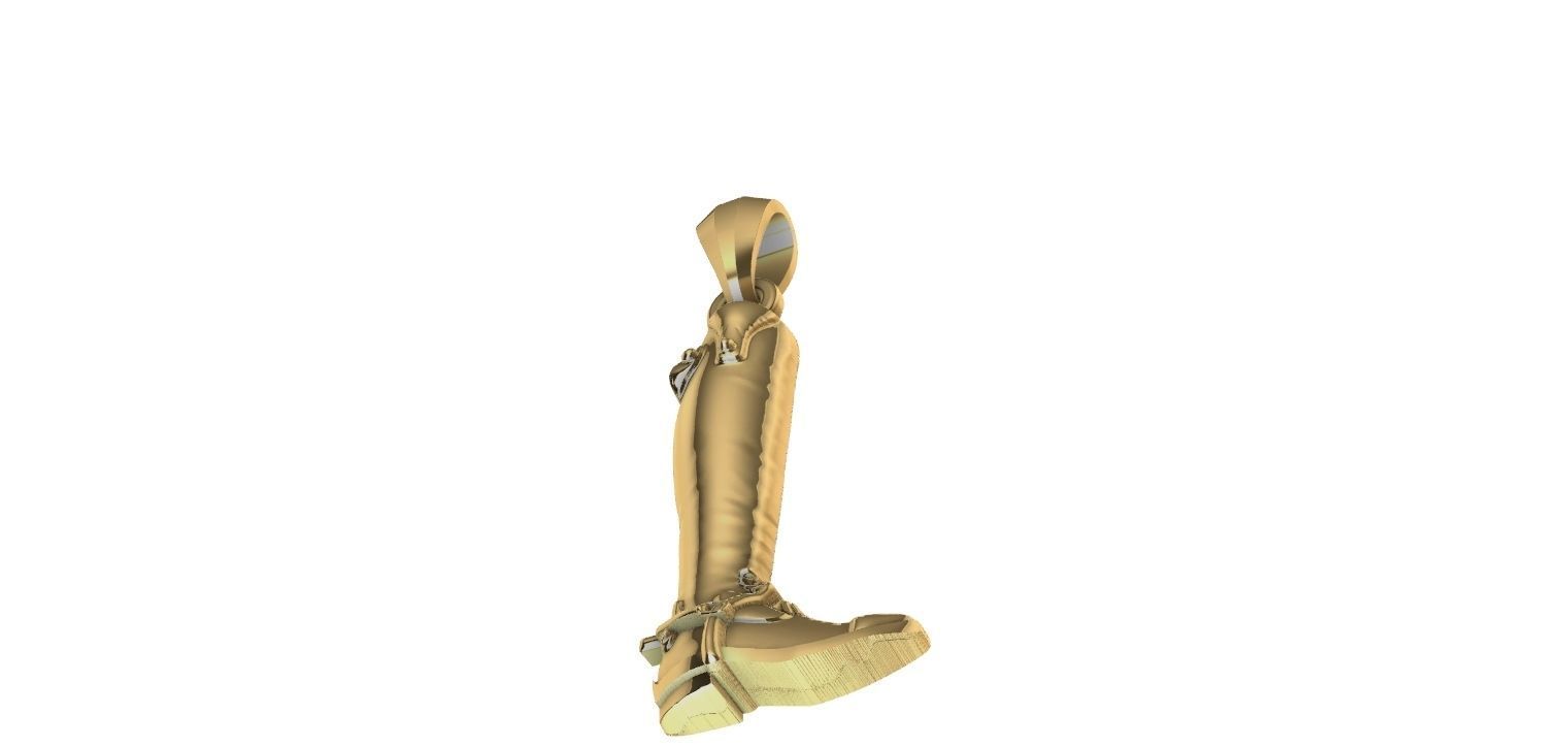 Equestrian Boot Pendant 3D print model_12