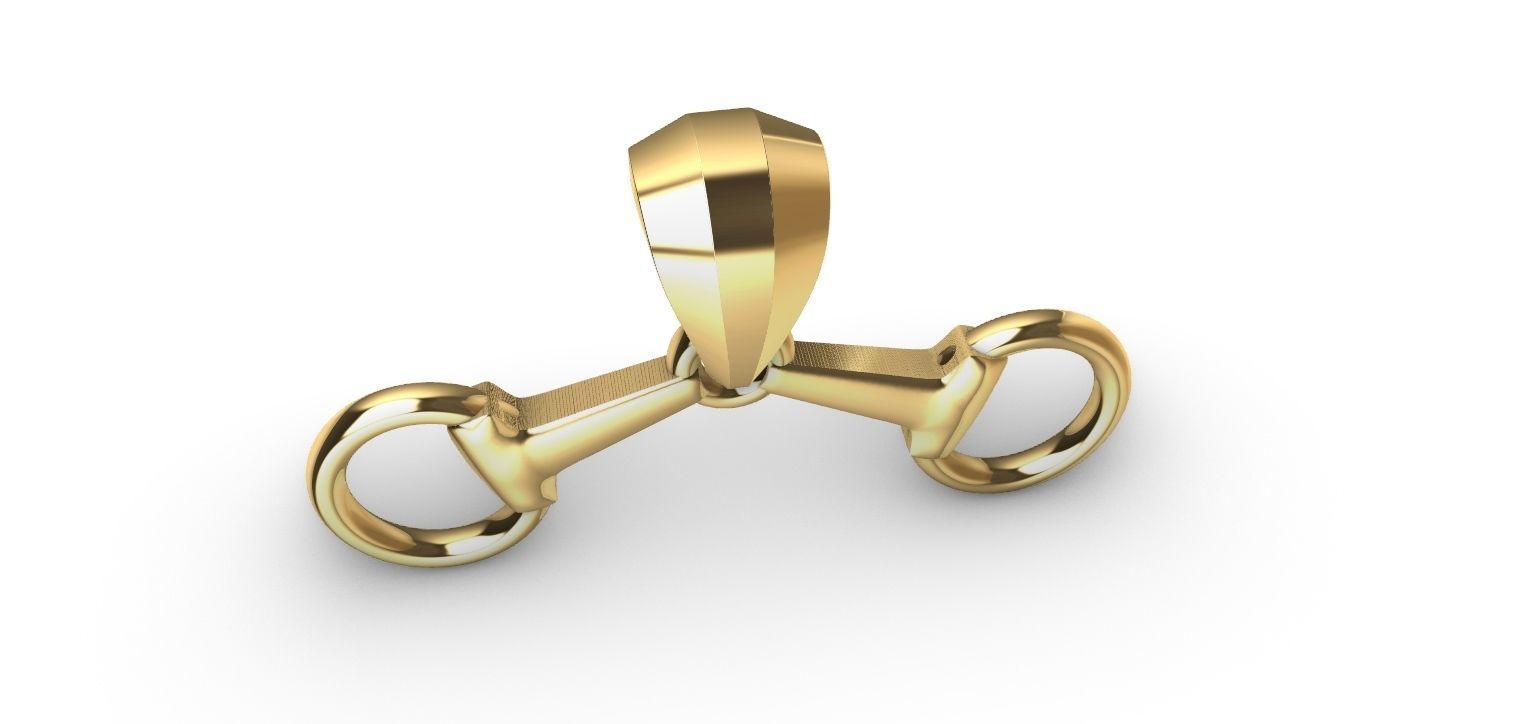 Equestrian Bridle Bit Pendant - Bridao 3D print model_16