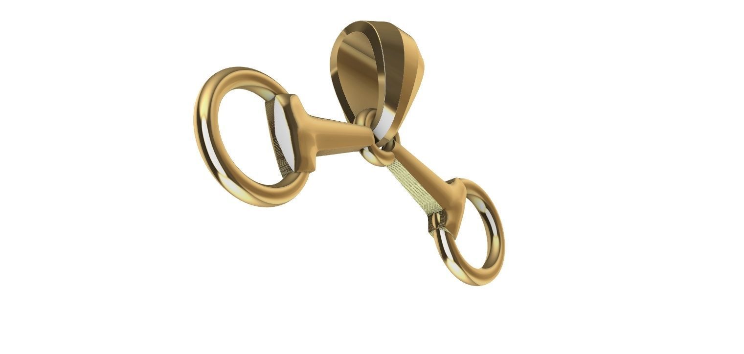 Equestrian Bridle Bit Pendant - Bridao 3D print model_11