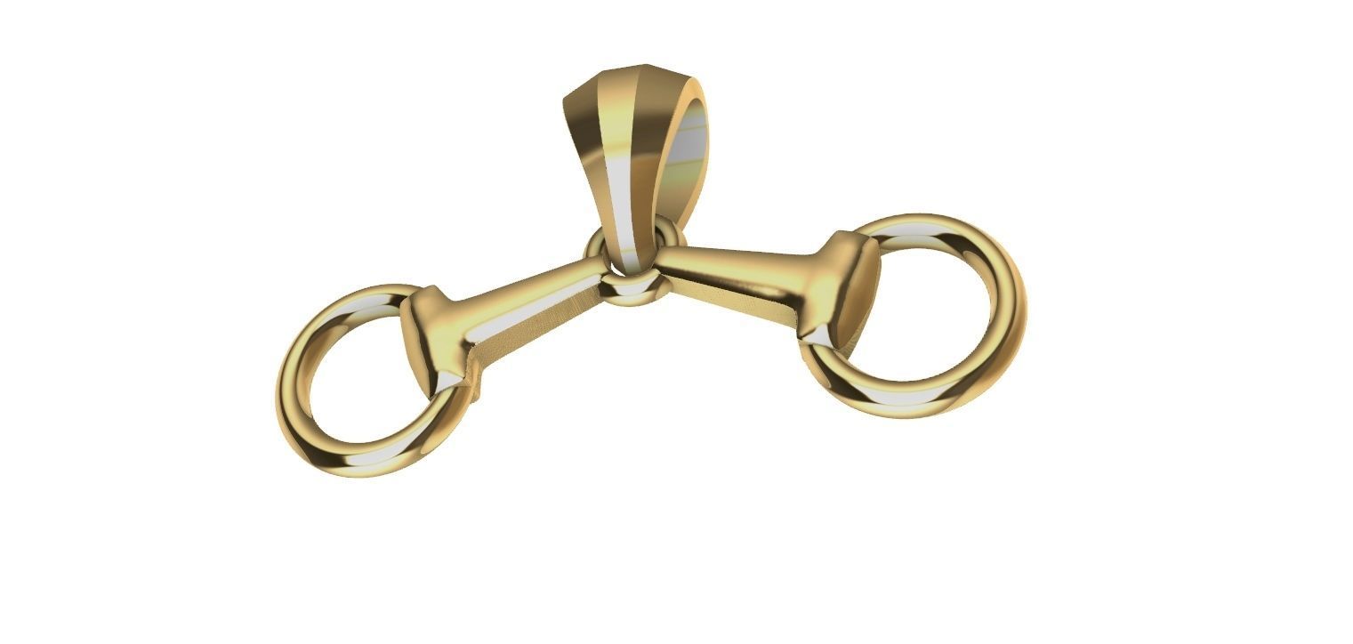 Equestrian Bridle Bit Pendant - Bridao 3D print model_12
