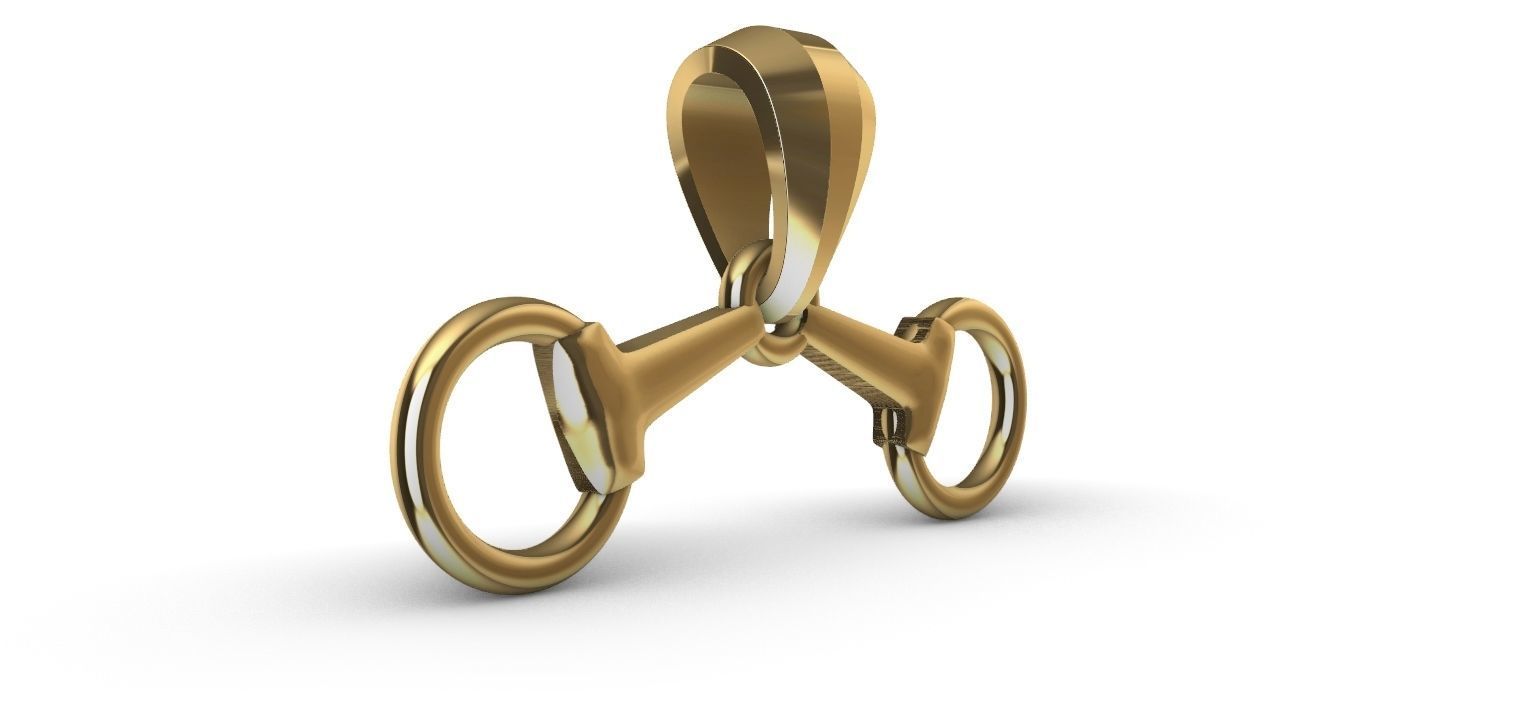 Equestrian Bridle Bit Pendant - Bridao 3D print model_9