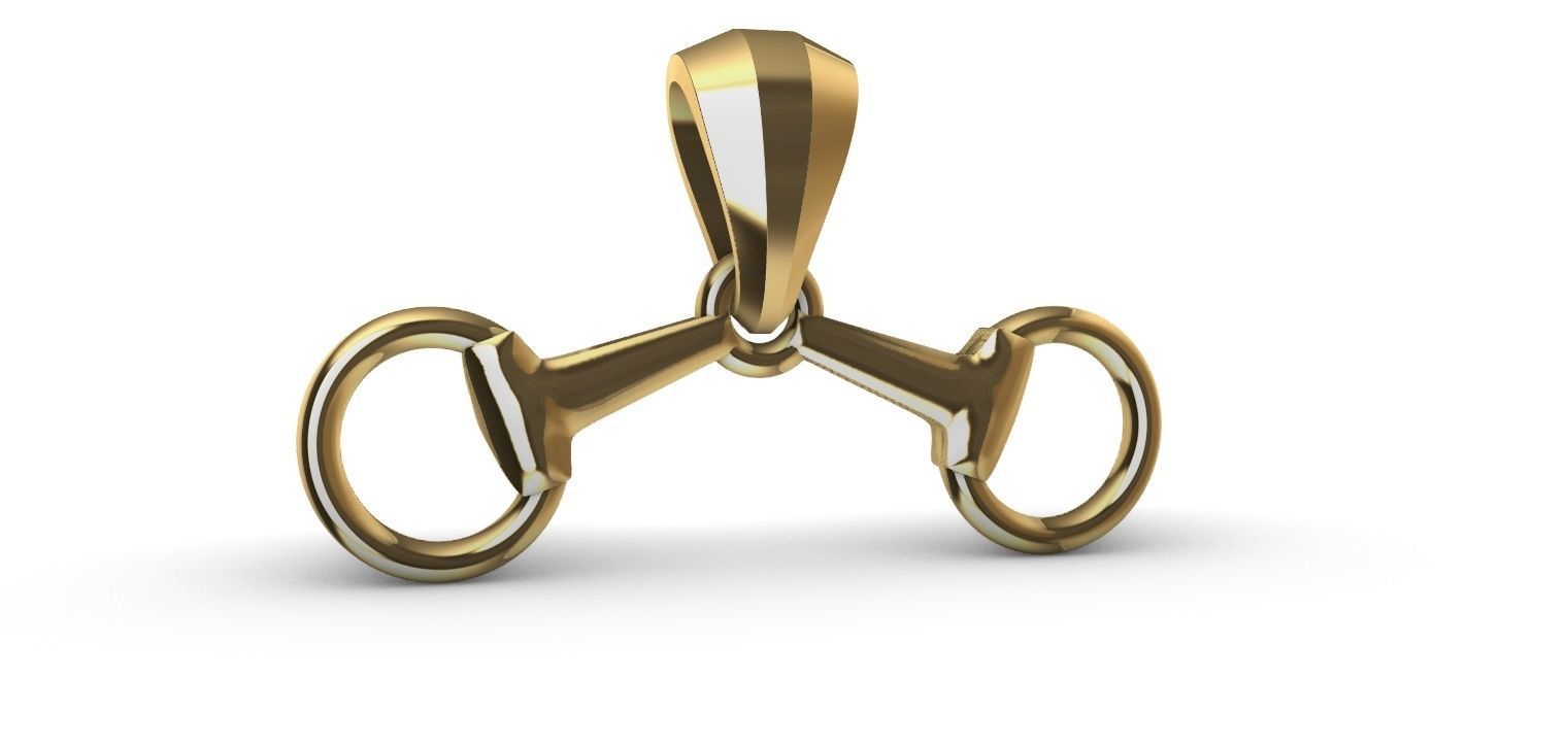 Equestrian Bridle Bit Pendant - Bridao 3D print model_8