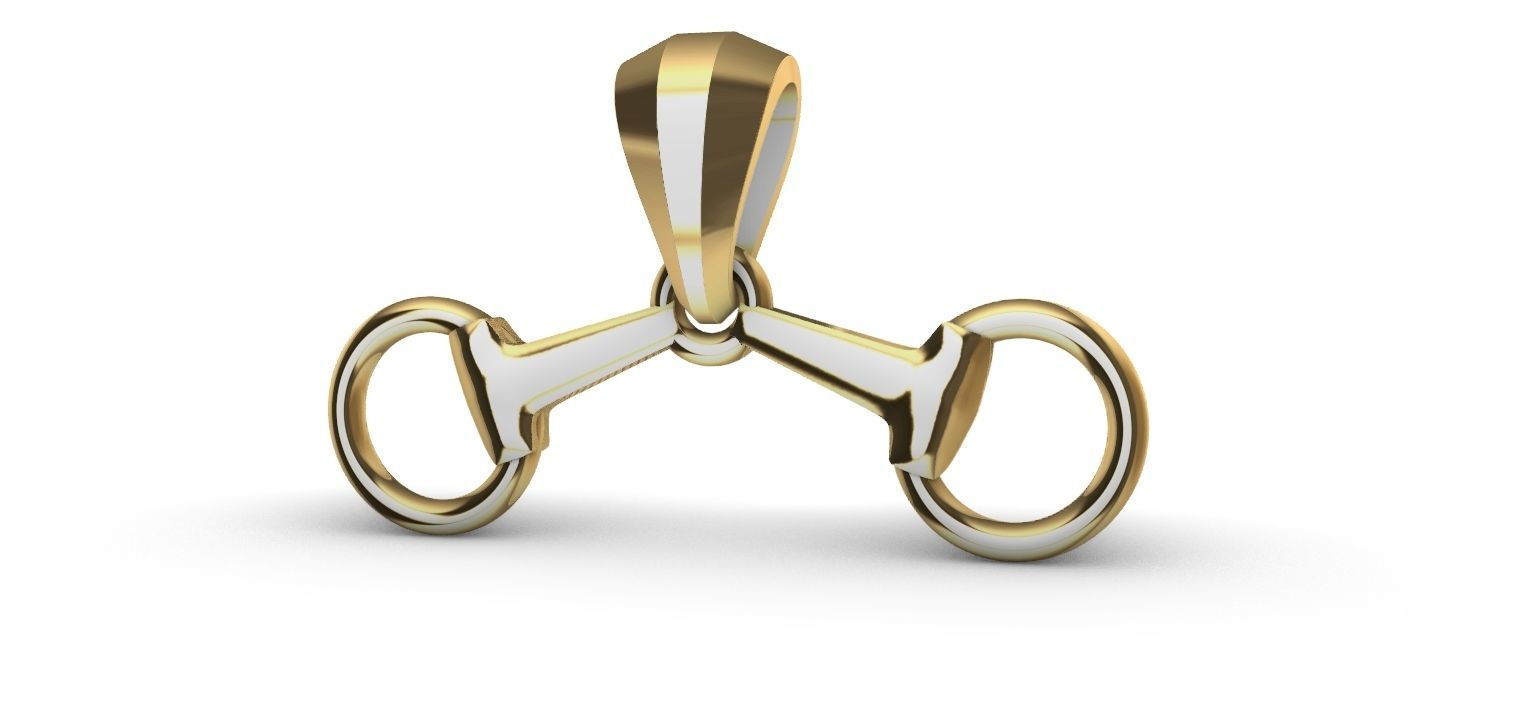 Equestrian Bridle Bit Pendant - Bridao 3D print model_7