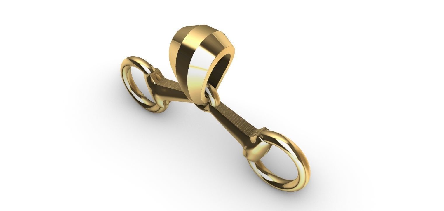Equestrian Bridle Bit Pendant - Bridao 3D print model_15