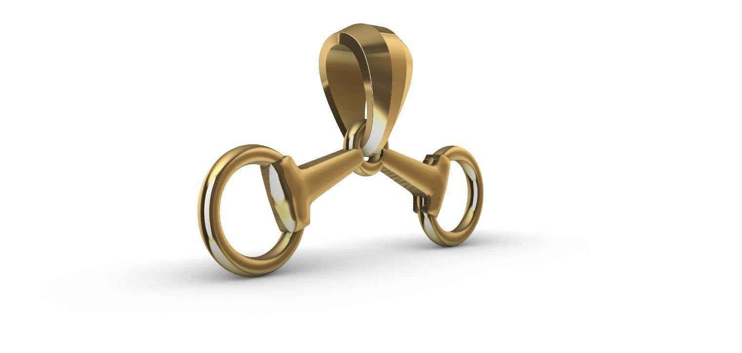 Equestrian Bridle Bit Pendant - Bridao 3D print model_1