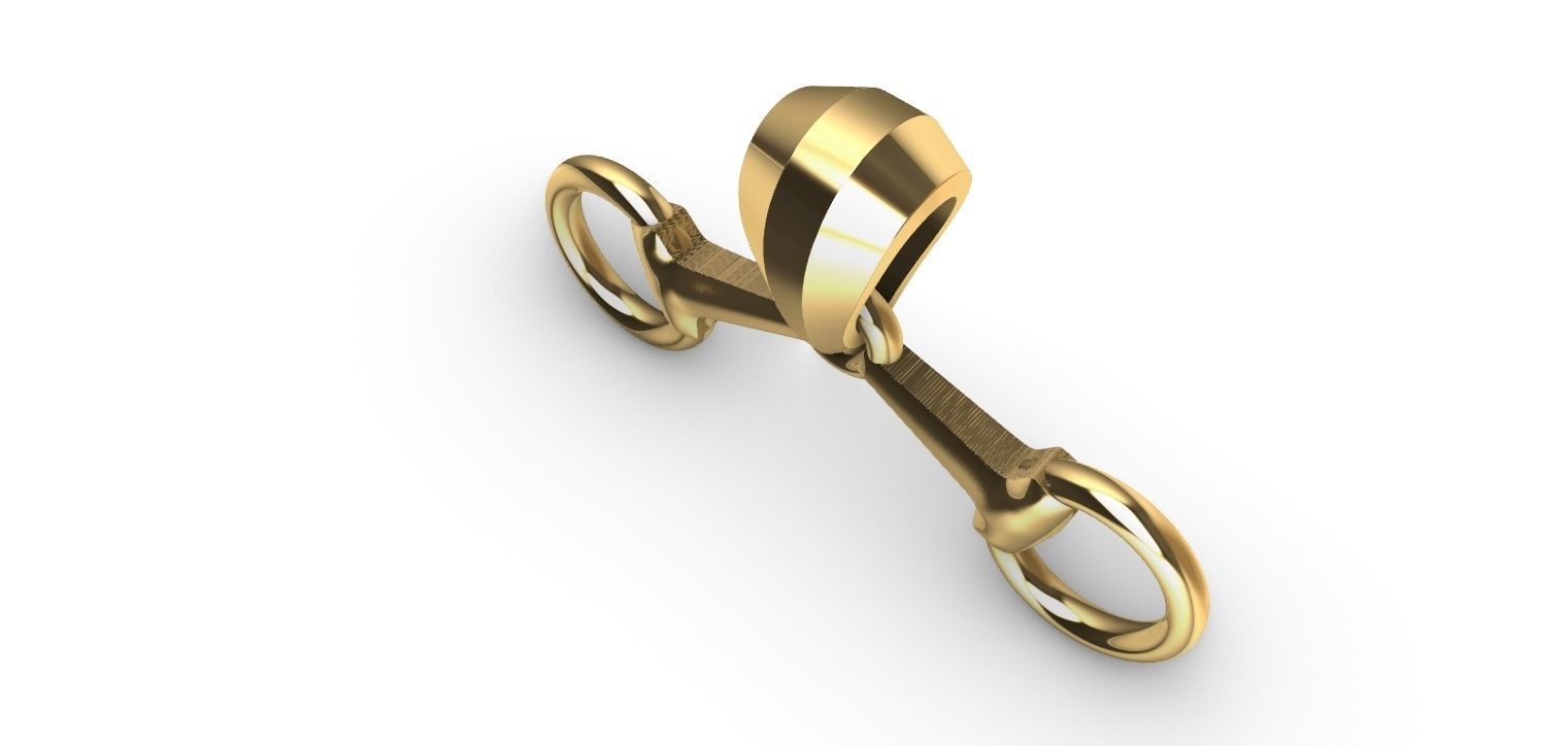 Equestrian Bridle Bit Pendant - Bridao 3D print model_21