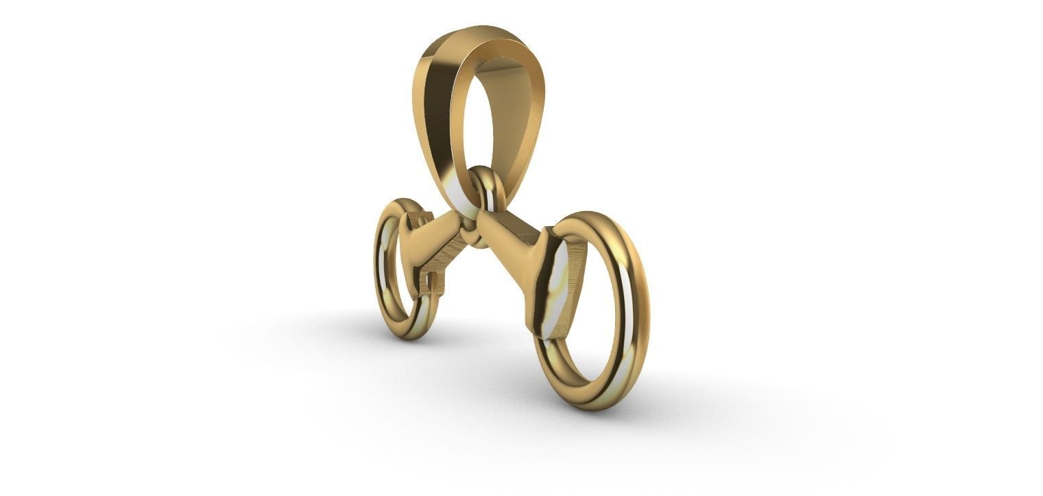 Equestrian Bridle Bit Pendant - Bridao 3D print model_5