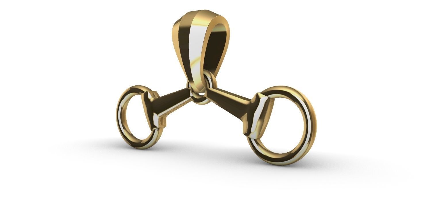 Equestrian Bridle Bit Pendant - Bridao 3D print model_6