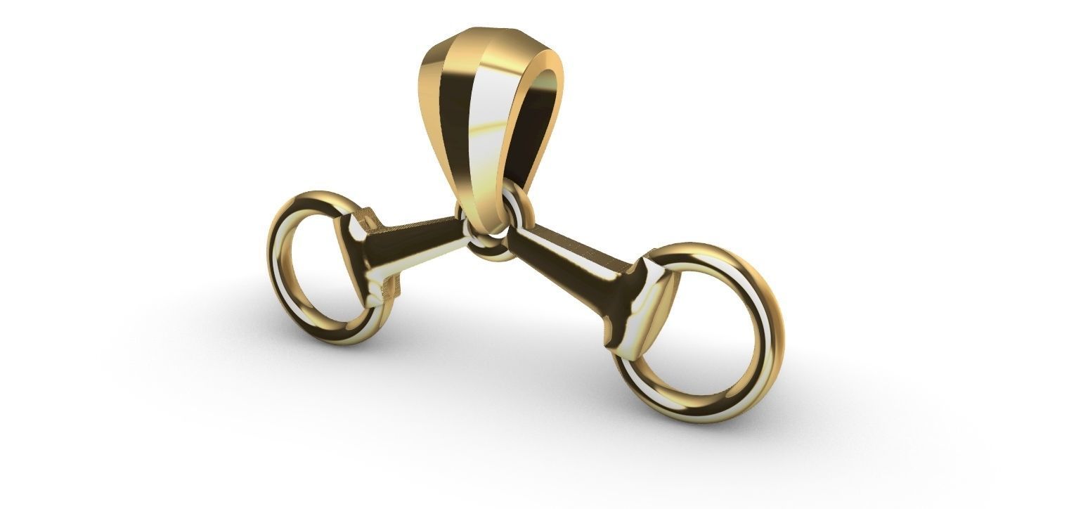 Equestrian Bridle Bit Pendant - Bridao 3D print model_13