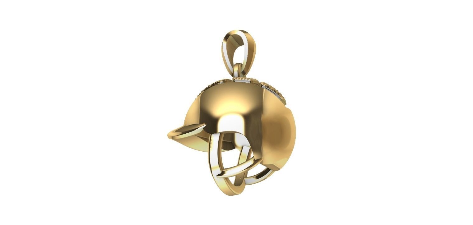 Equestrian Helmet Pendant 3D print model_6