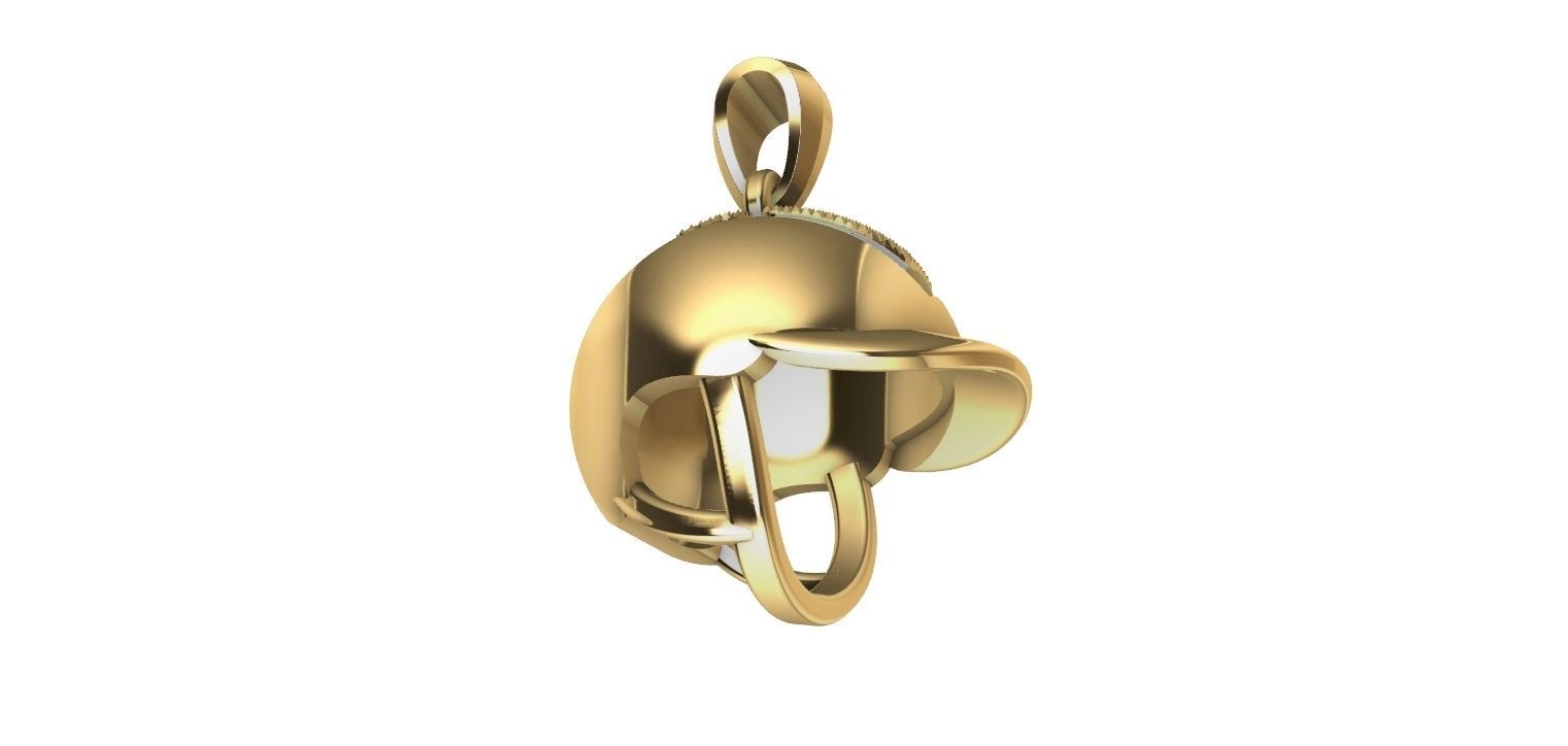 Equestrian Helmet Pendant 3D print model_12