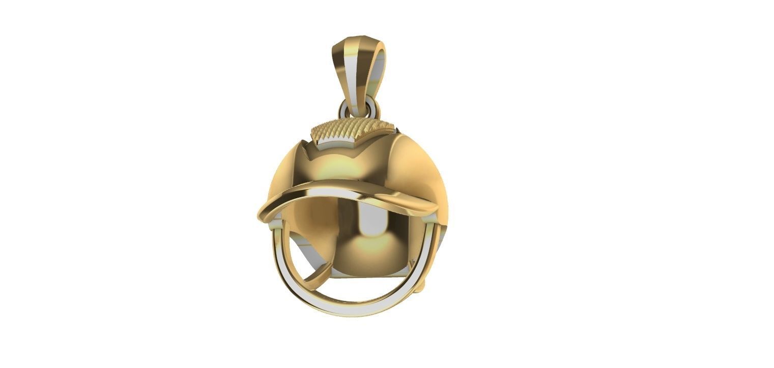 Equestrian Helmet Pendant 3D print model_9