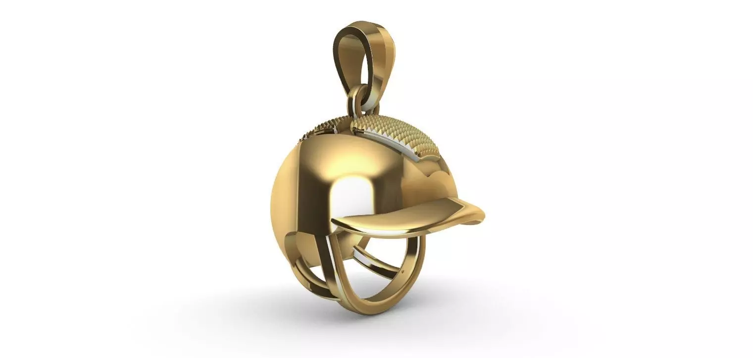 Equestrian Helmet Pendant 3D print model_0
