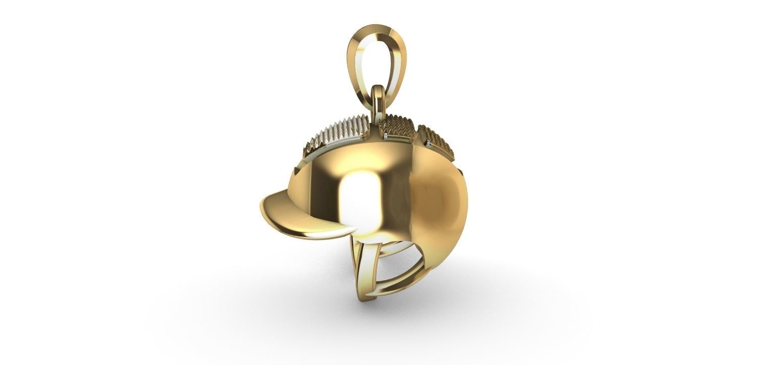 Equestrian Helmet Pendant 3D print model_7
