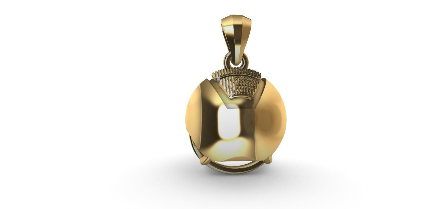 Equestrian Helmet Pendant 3D print model_4