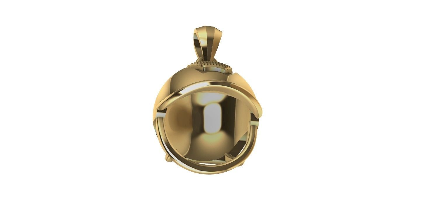 Equestrian Helmet Pendant 3D print model_10