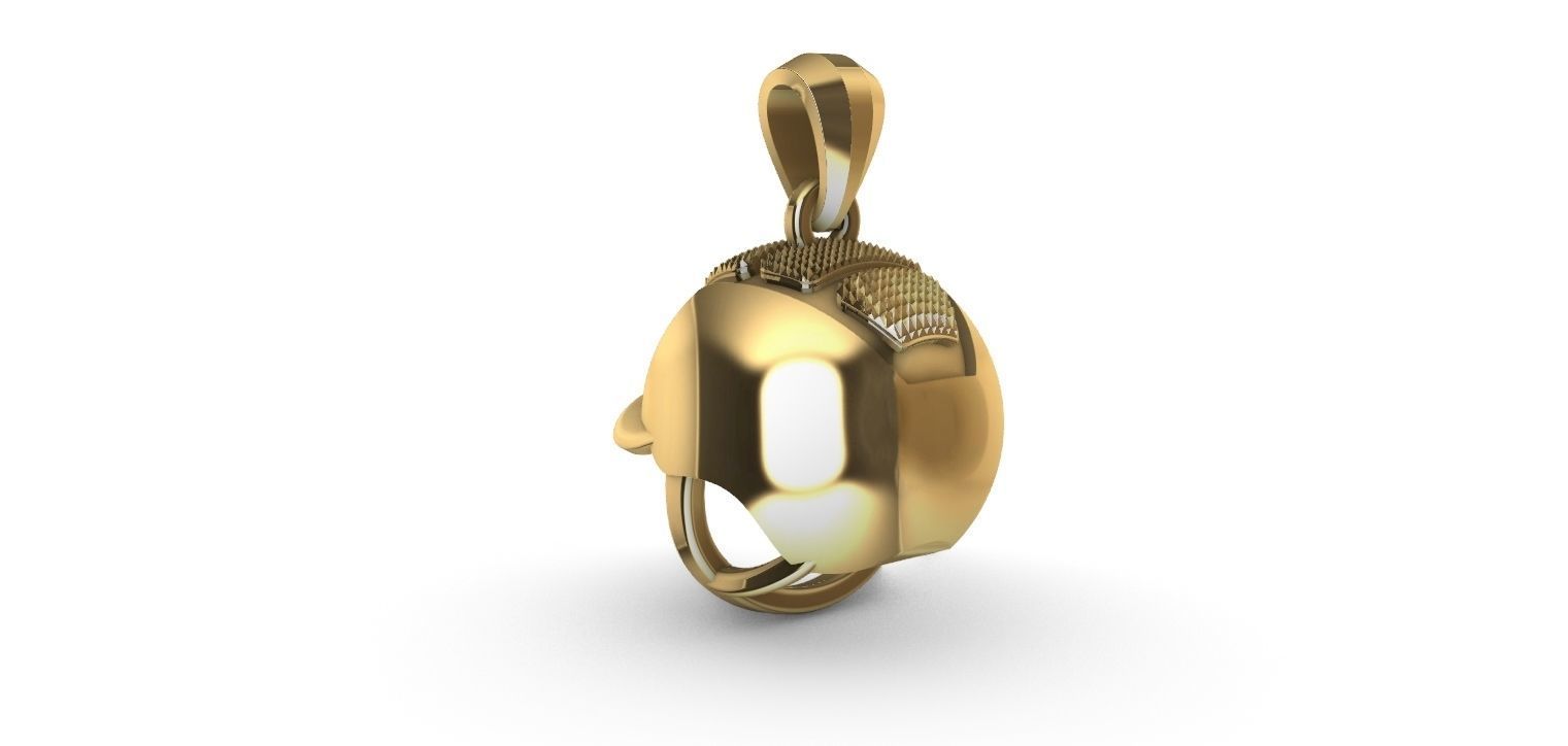 Equestrian Helmet Pendant 3D print model_5