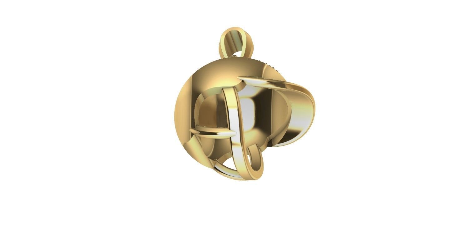 Equestrian Helmet Pendant 3D print model_15