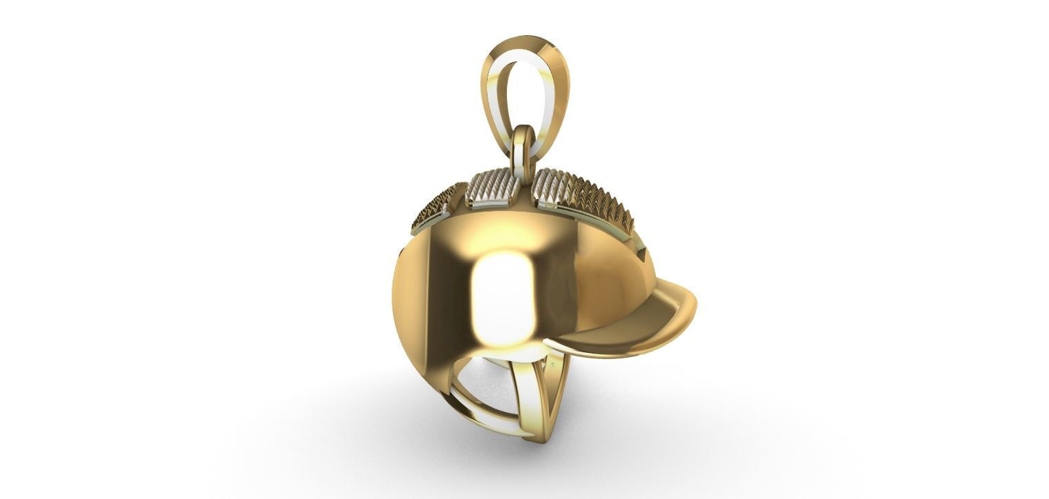Equestrian Helmet Pendant 3D print model_13
