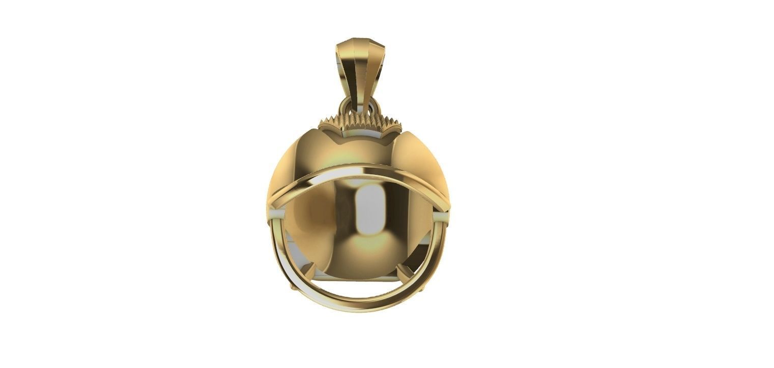 Equestrian Helmet Pendant 3D print model_17