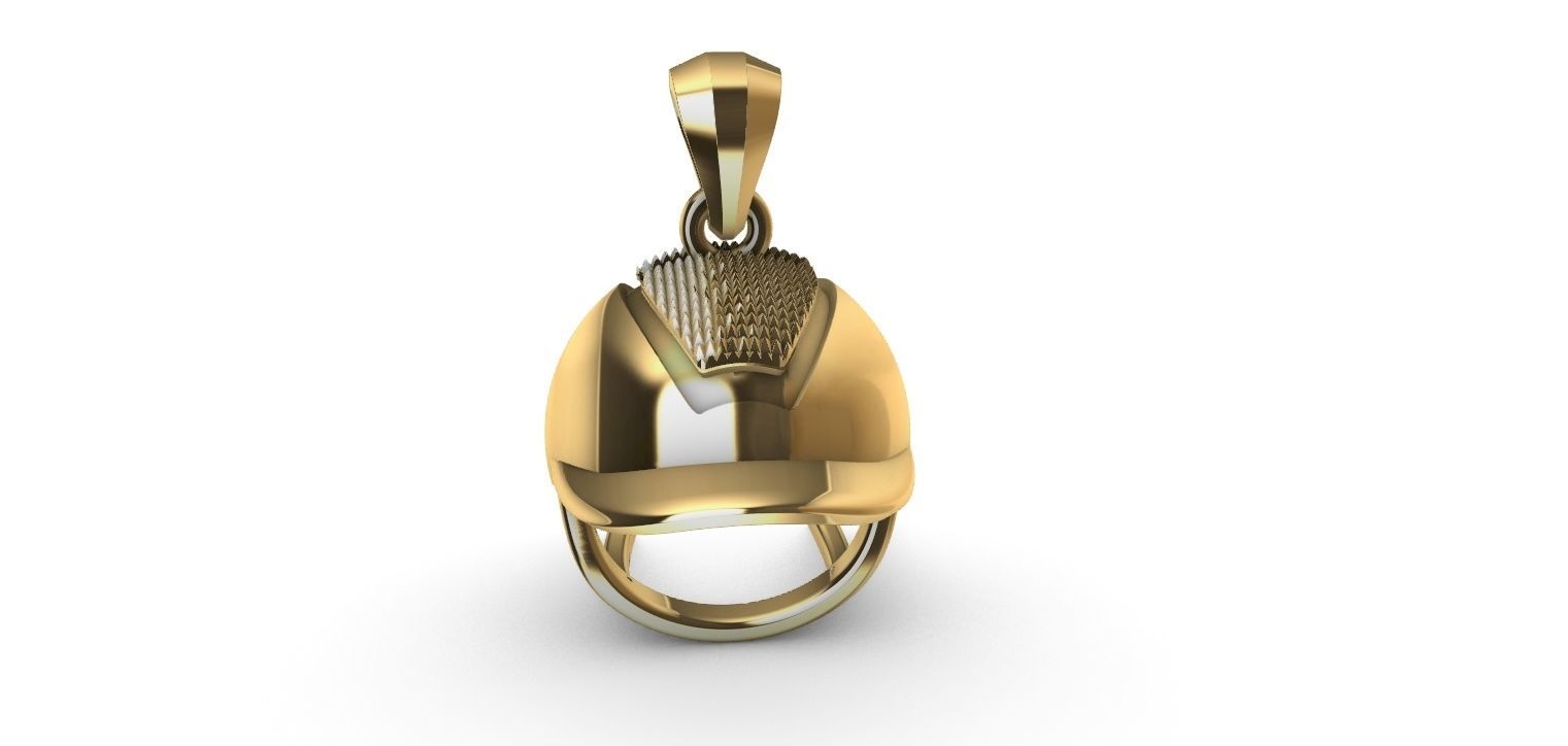 Equestrian Helmet Pendant 3D print model_18